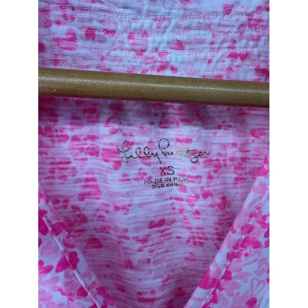 Lilly Pulitzer Womens XS Kaia Knit Tunic Top Invest A Gator Floral Pink Shanty - Picture 4 of 4